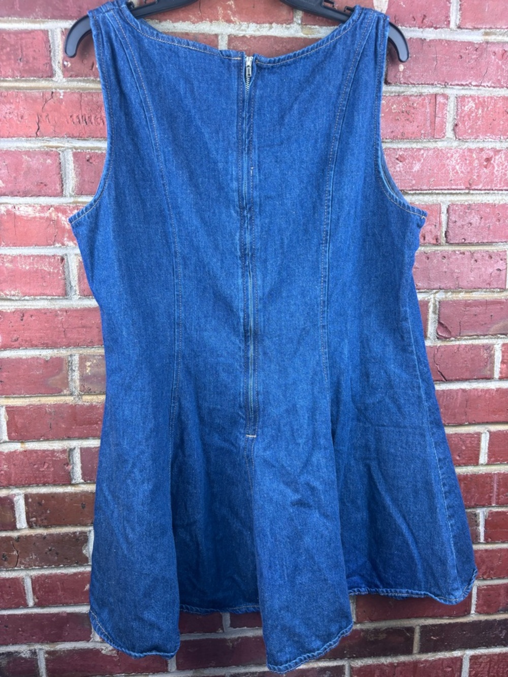 H&M DIVIDED FLARED-SKIRT DENIM DRESS SIZE XL - Picture 4 of 8